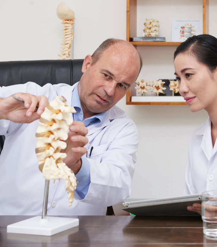 Doctor explaining a care plan to a patient